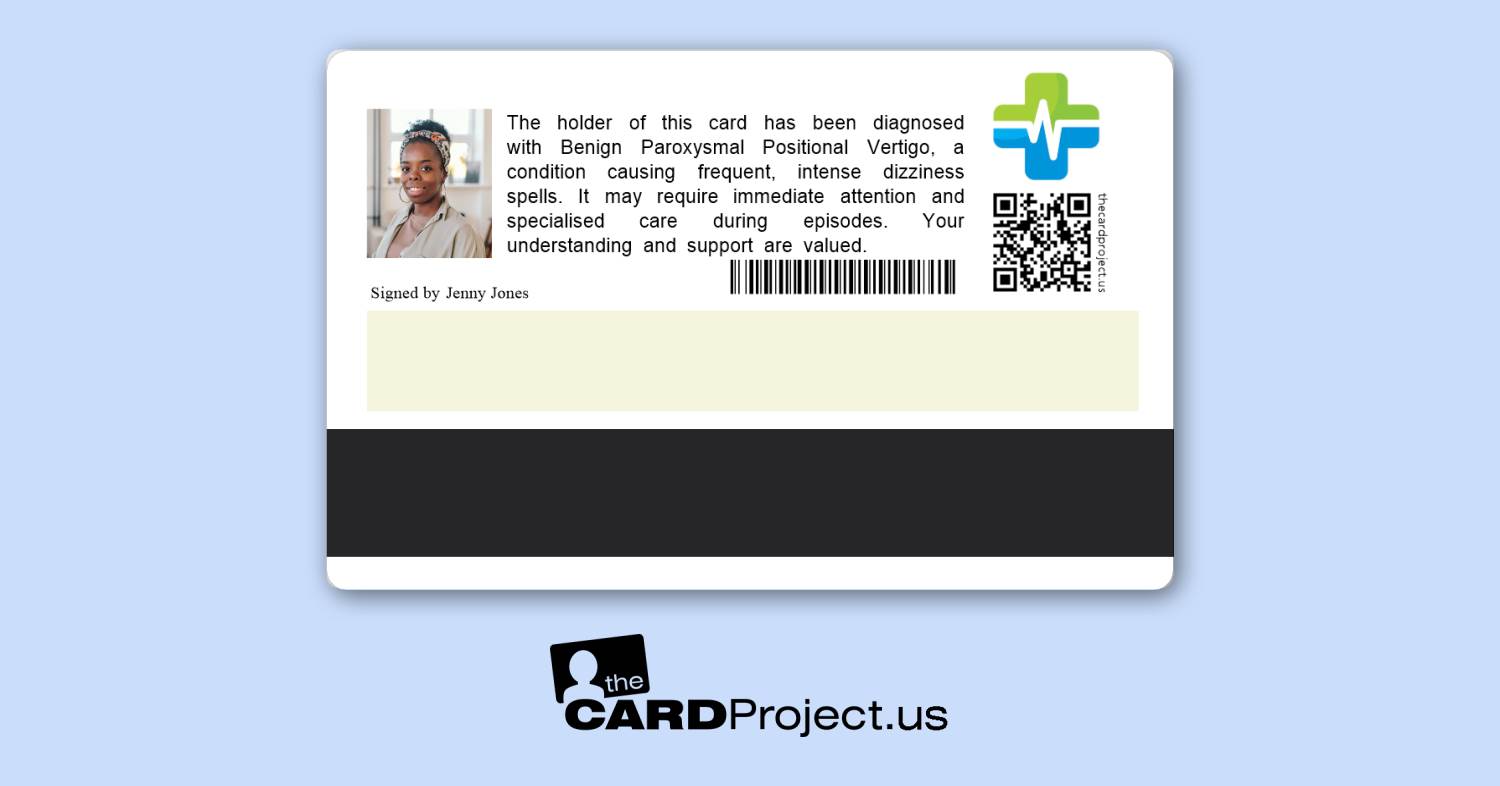 Premium BPPV Medical Card (REAR)